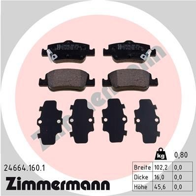ZIMMERMANN 24664.160.1: Piduriklotsid Foto vastab tarnekomplektile