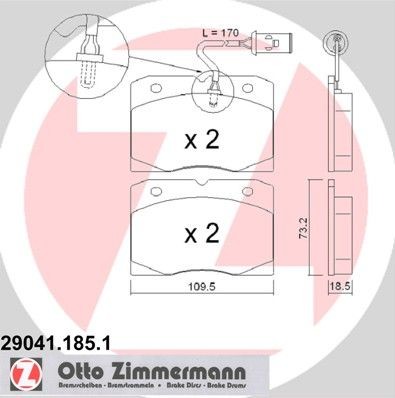 ZIMMERMANN 29041.185.1: Piduriklotsid