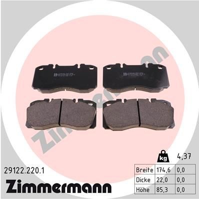 ZIMMERMANN 29122.220.1: Piduriklotsid Foto vastab tarnekomplektile