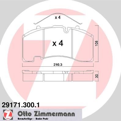 ZIMMERMANN 29171.300.1: Plăcuțe de frână