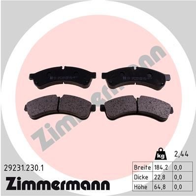 ZIMMERMANN 29231.230.1: Piduriklotsid Foto vastab tarnekomplektile