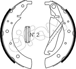CIFAM 153-012: Set saboti frana cu acceasorii