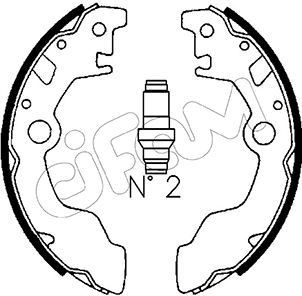 CIFAM 153-382: Set saboti frana cu acceasorii