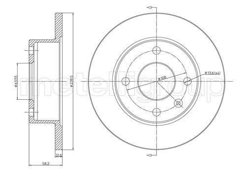 CIFAM 800-098: Piduriketas Ø: 240mm, täis, Ø: 240mm