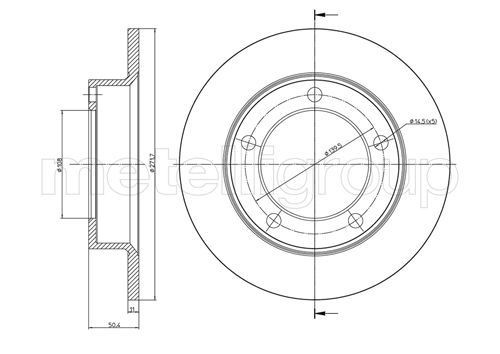 CIFAM 800-206: Piduriketas Ø: 272,0mm, täis, Ø: 272,0mm