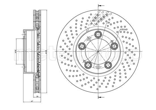 CIFAM 800-314: Disc de frână Ř: 284mm, ventilat
