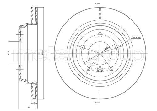 CIFAM 800-398C: Piduriketas Ø: 298,0mm, õhutusega, Ø: 298,0mm, värvitud
