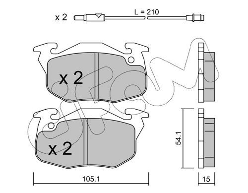 CIFAM 800-443: Piduriketas Ø: 260,0mm, õhutusega, Ø: 260,0mm