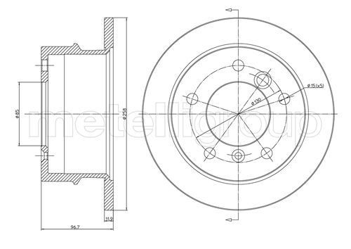 CIFAM 800-491: Piduriketas Ø: 258,0mm, täis, Ø: 258,0mm