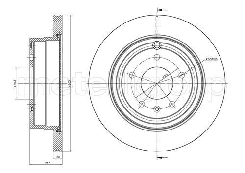 CIFAM 800-893C: Piduriketas Ø: 303,0mm, õhutusega, Ø: 303,0mm, värvitud