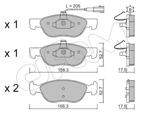CIFAM 822-082-0: Piduriklotsid