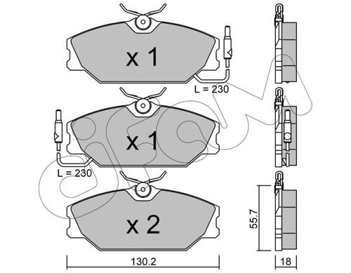 CIFAM 822-142-1: Piduriklotsid