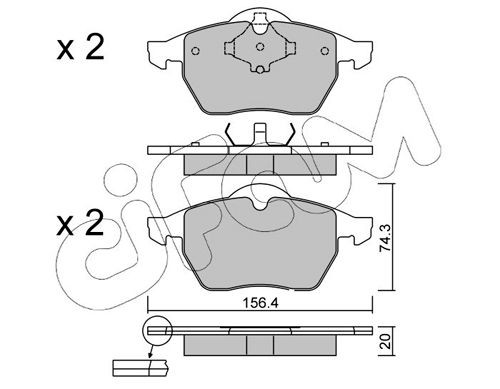 CIFAM 822-181-2: Piduriklotsid
