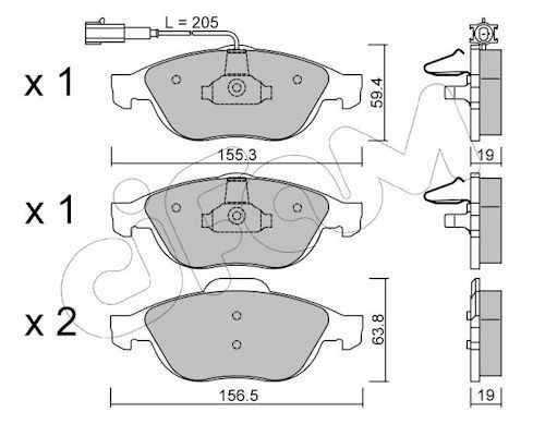 CIFAM 822-220-1: Piduriklotsid