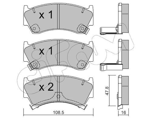 CIFAM 822-278-0: Piduriklotsid