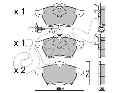 CIFAM 822-279-1: Piduriklotsid