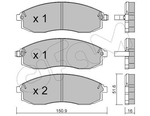 CIFAM 822-306-1: Plaquettes de frein