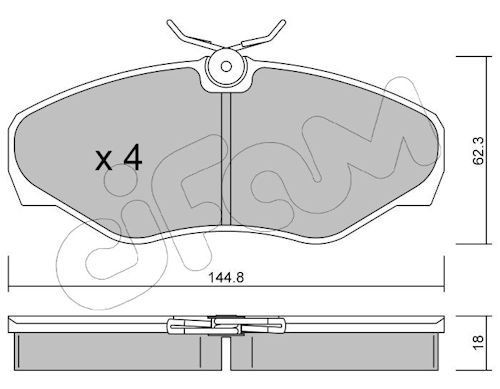 CIFAM 822-338-2: Bromsbelägg