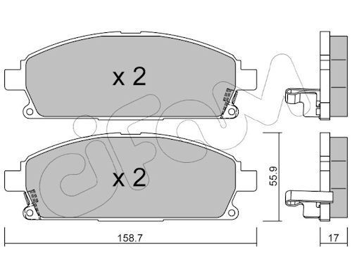 CIFAM 822-406-1: Piduriklotsid
