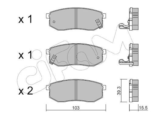 CIFAM 822-514-0: Kit pastiglie freni
