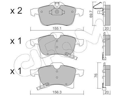 CIFAM 822-539-0: Brzdové platničky
