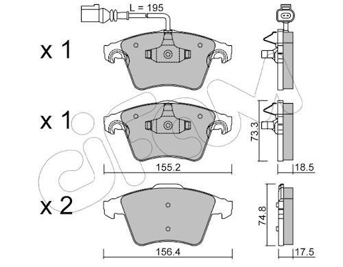 CIFAM 822-552-1: Piduriklotsid