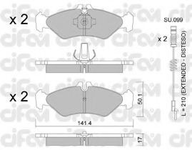 CIFAM 822-571-0K: Piduriklotsid