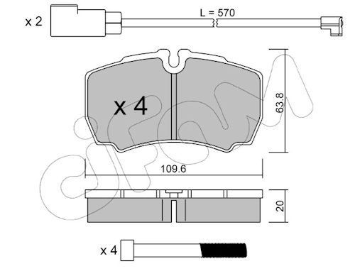 CIFAM 822-604-2K: Plaquettes de frein