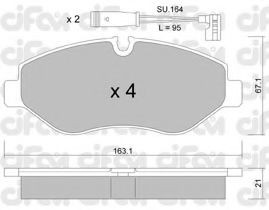 CIFAM 822-671-0K: Piduriklotsid