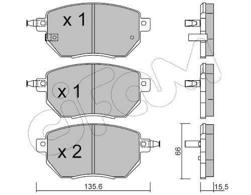 CIFAM 822-741-0: Plaquettes de frein