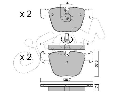 CIFAM 822-773-0: Plaquettes de frein