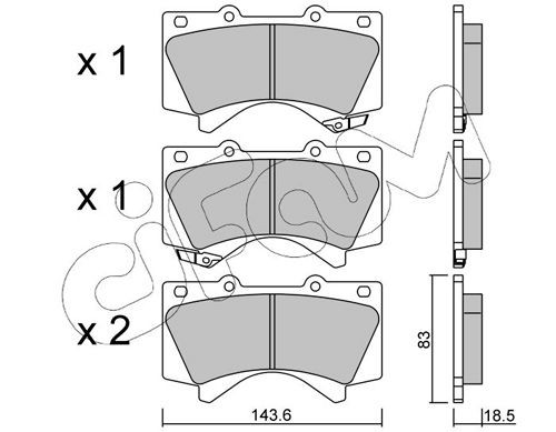 CIFAM 822-821-0: Piduriklotsid