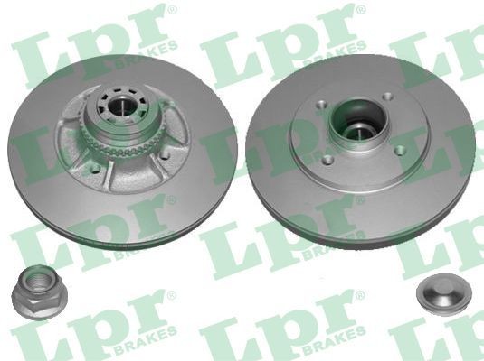 LPR R1035PRCA: Piduriketas LPR HUB BRAKE DISC LINE - FULL COATED Ø: 238mm, täis, Ø: 238mm, koos lisadega, kaetud, koos rattalaagri komplektiga, koos ABS-andurirõngaga
