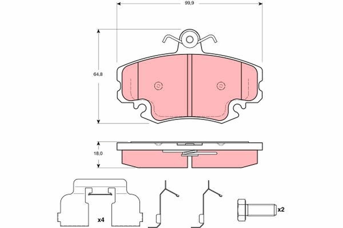 TRW GDB1635: Piduriklotsid