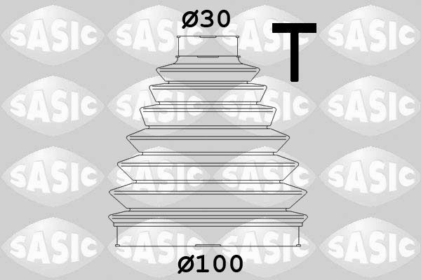 SASIC 1904016: Kit cuffia, semiasse Assale anteriore, lato ruota, Thermoplast