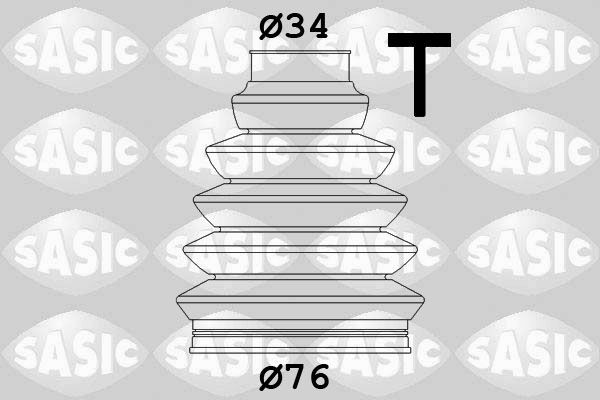 SASIC 1904033 Faltenbalgsatz, Antriebswelle Vorderachse, radseitig, Thermoplast