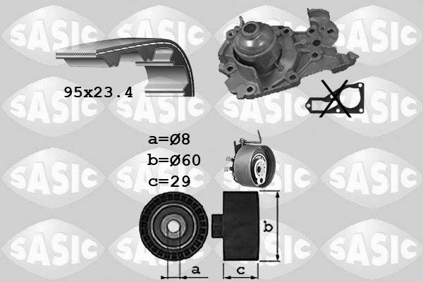 SASIC 3904010: Veepump + hammasrihmakomplekt