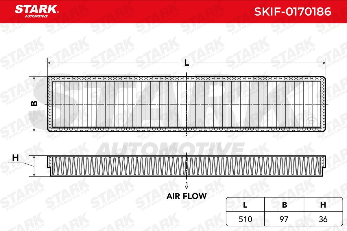 STARK SKIF-0170186: Filter, salongiõhk Aktiivsöefilter