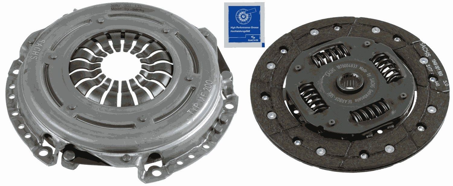 SACHS 3000 951 080: Sidurikomplekt ilma survelaagrita