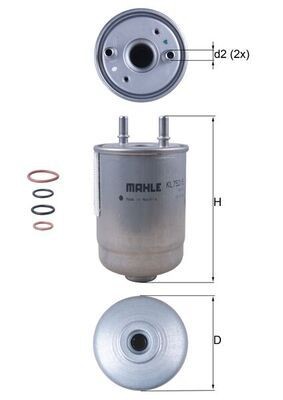 MAHLE ORIGINAL KL 752/5D: Filtro carburante