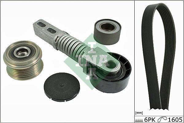 INA 529 0074 10: Set curea transmisie cu caneluri