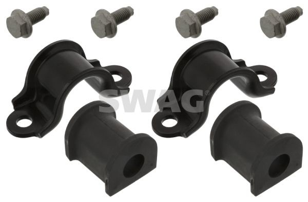 SWAG 30 94 4860: Set reparatie, bucsa bara stabilizatoare puntea spate, cu suport, cu suruburi