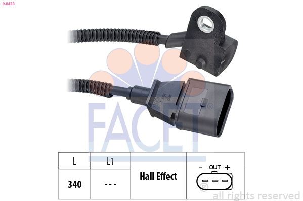 FACET 9.0423: Andur, Nukkvõllipositsioon Made in Italy - OE Equivalent