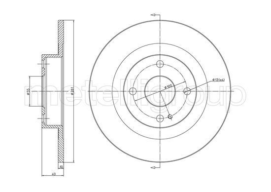 CIFAM 800-1112: Disc de frână Ř: 260,5mm, plin, Ř: 260,5mm