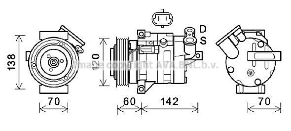 PRASCO CTK052: Compresor AC