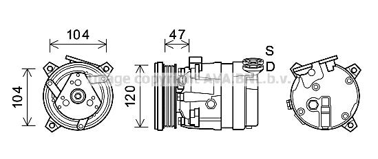 PRASCO CTK054: Compresor AC