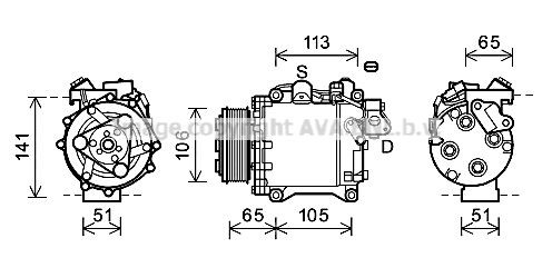 PRASCO HDAK263: Compresor AC