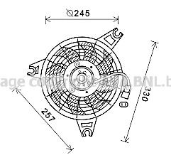 PRASCO HY7570: Ventilator, radiator 245mm