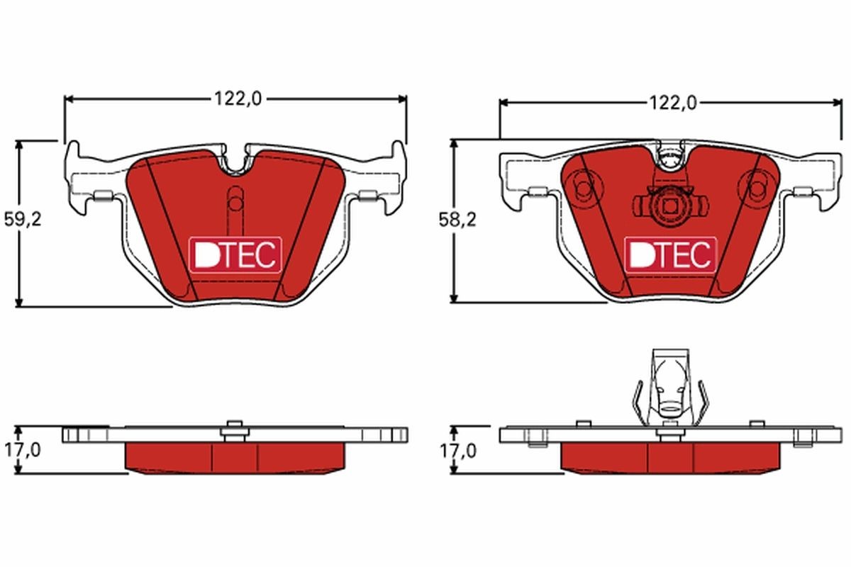 TRW GDB1727DTE: Piduriklotsid DTEC COTEC