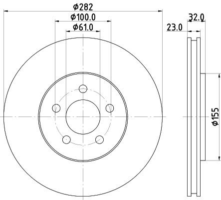MINTEX MDC2621: Piduriketas Ø: 282mm, sisemine õhutus, Ø: 282mm, ilma rattakeskmeta, ilma rattalaagrita, ilma rattakinnituspoltideta
